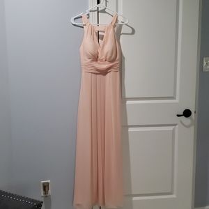 Blush pink bridesmaid dress